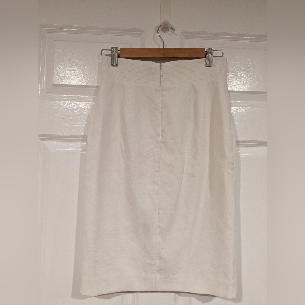 Ann Taylor Classic Cream Pencil Skirt 2P